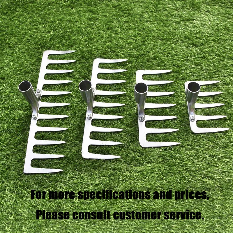 All-Steel Rustproof Garden Rake Large Leaf Scoops and Hand Rake Sand Scraper Tools with Wooden Handle