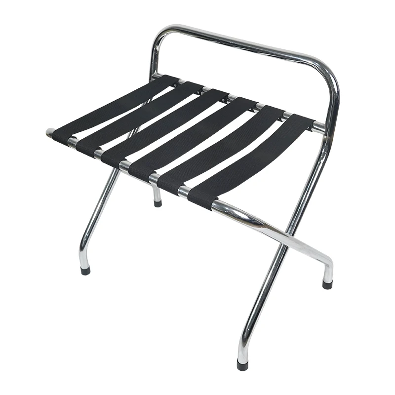 Jipetal Wholesale Customization JPT-LR-001 Folds Up Easily When Not In Use  Backrest Height24.6 Chrome Luggage Rack