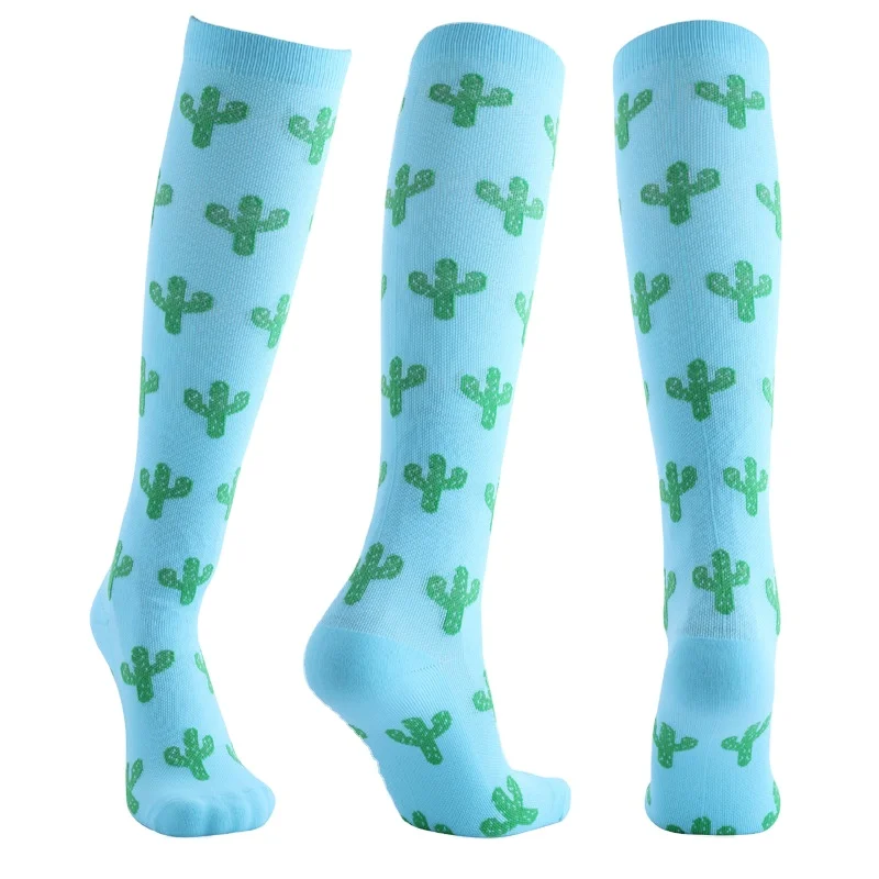 Новые мужские и женские длинные компрессионные чулки Uron, дамские Чулки с фруктами