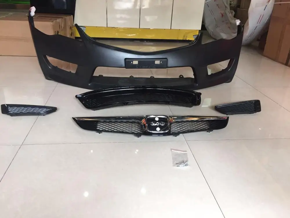 Vland factory  for Car Accessories for civic Bumper +middle grille 2006 2007 2008 2009 2010 2011 wholesale price
