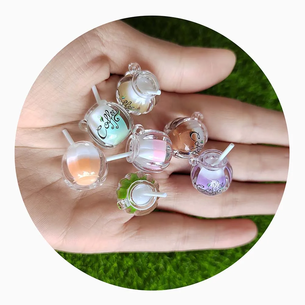 Luminous Coffee Cup Resin Charm Coffee Shop Gift Drink Charm