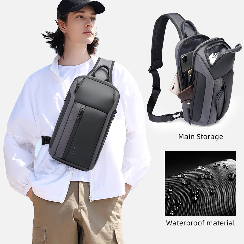 Factory Wholesale  new design hot sell bulk travel shoulder korean crossbody custom men sling bag