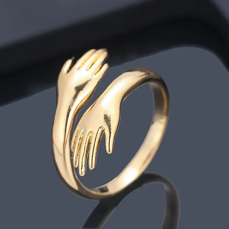 Selling High Quality Romantic Ring Fashion Adjustable Women's Gold and Silver