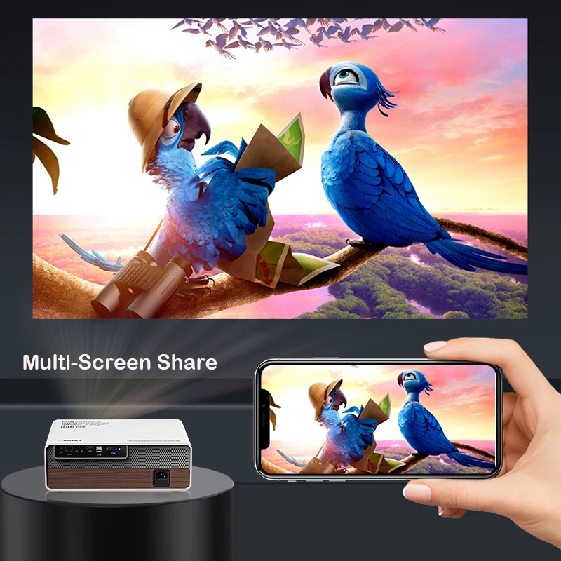 [Amazon Wimius Hot 1080P Projector] Original Factory OEM ODM 1080P Full HD LED LCD Home Theater Portable Android Projector