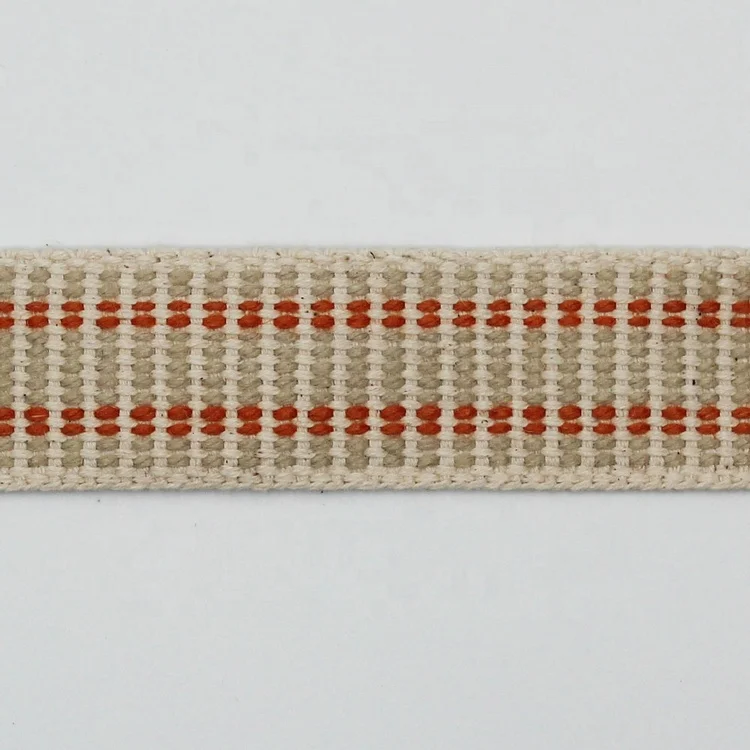 Gradient garments lawn chair webbing cotton woven canvas webbing belt strap