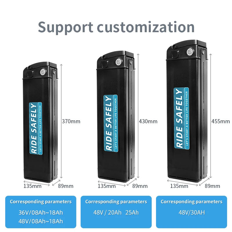 city Electric Bicycles Battery 48V 10Ah High Capacity Lithium Ion Batteries Rechargeable 18650 cell Long Life E-bike Accu