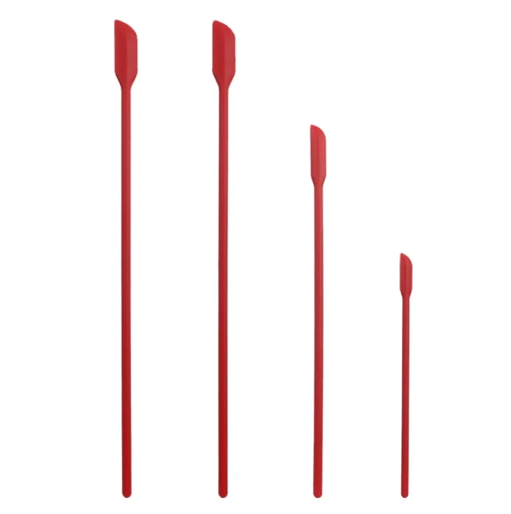 4pcs 3 size Mini  silicone Jar spatula set and bottle scraper for kitchen accessories