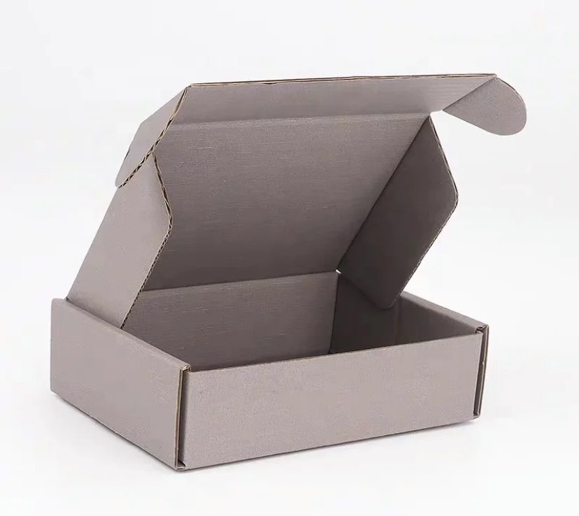 Stock Packing Corrugated Cardboard Folding Postal Box Custom Design Logo Large Packaging Shipping Mailer Kraft Box For Paper