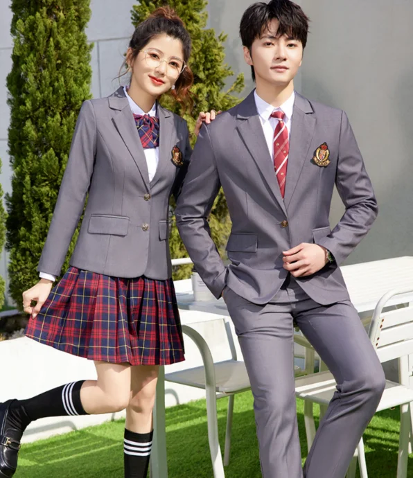 High school students class uniform school uniform male and female college style suit suit college student competition clothing