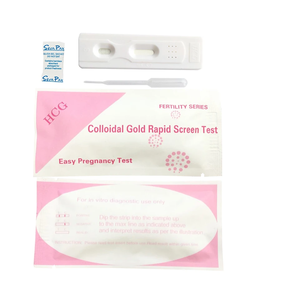 Высококачественный тест на беременность HCG, Полоска, кассета, средний поток, комплект, быстрый тест