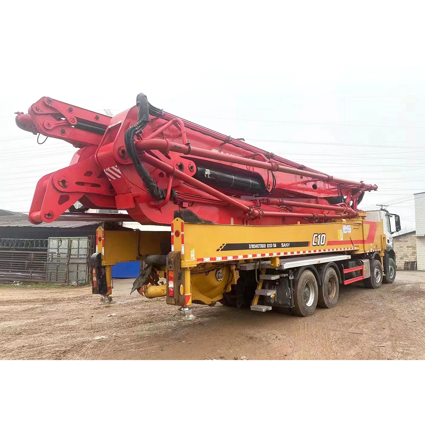 62 Meters Boom Used Pumping truck SANY 620C-10A mobile Concrete Pump Truck for sale