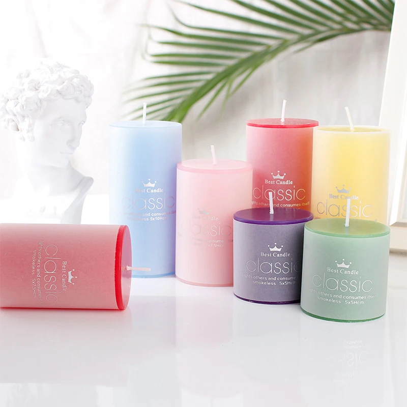 Wholesale Designer Relaxing Luxury Crystal Aromatherapy Candle Soy Wax Custom Pillar Candle