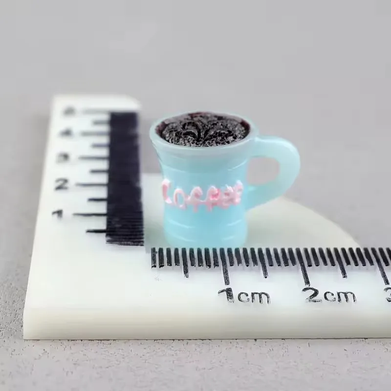 Цветные 3D миниатюрные подвески из смолы для кофейных чашек искусственный стиль ювелирная модель сувенир