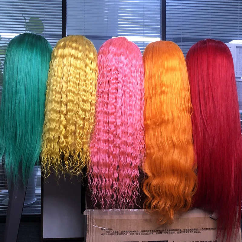 Cherry Red Lace Front Human Hair Wigs with Baby Hair Brazilian Real 13x4 Red Body Wave Lace Front Wigs Baby Hair Bleached Knots