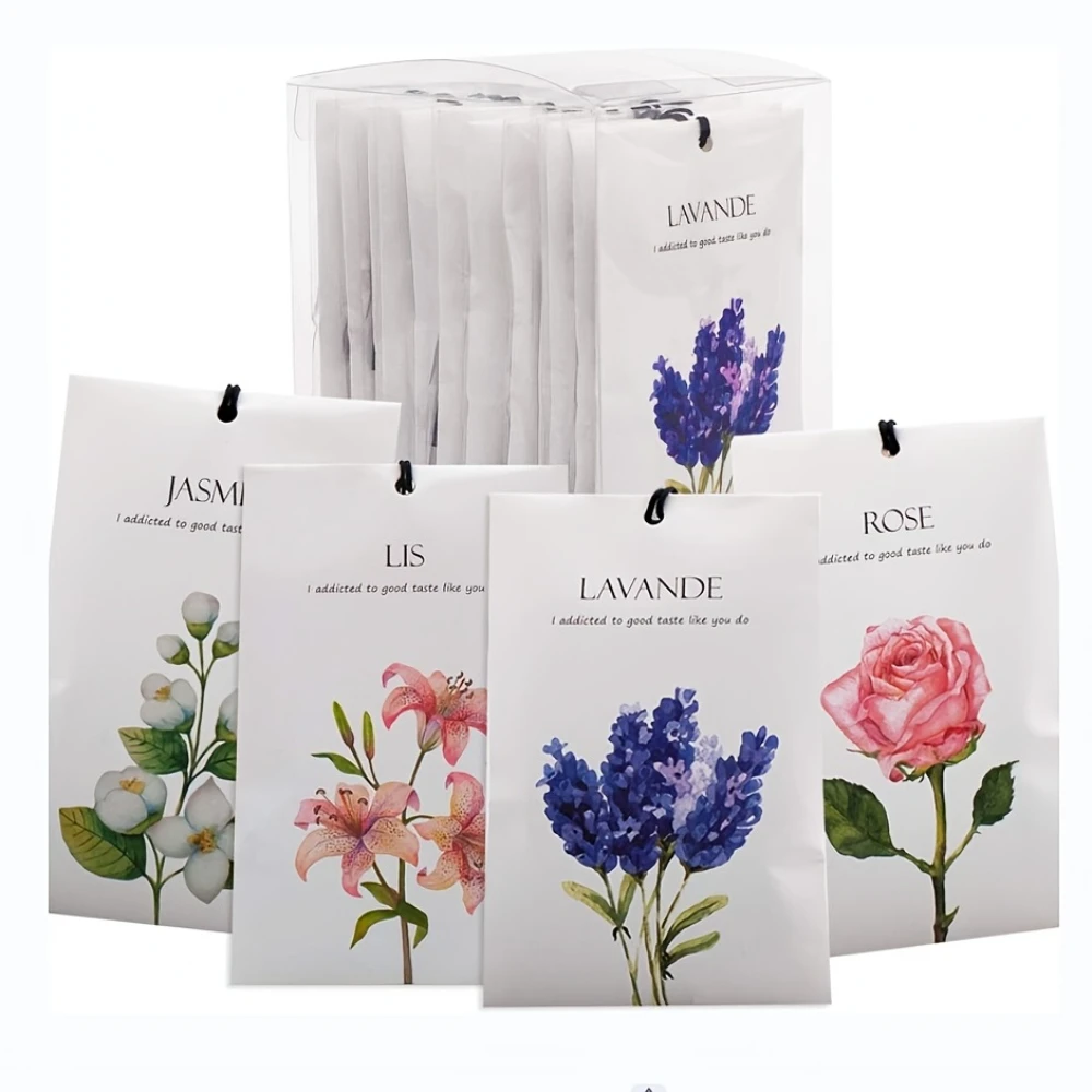 Long-Lasting Sachets Bags Home Fragrance Sachet 6 Scents Option- Lavender Rose Jasmine Lily Camomille Vanilla