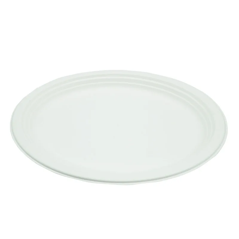 
new arrival Disposable Bagasse Compostable Biodegradable Oval plates Tableware 