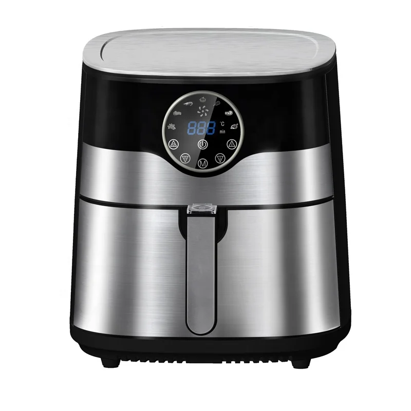 Stainless Steel smart kitchen appliances Electric Digital Air Fryer With 6L rice cookers electric Nonstick Basket