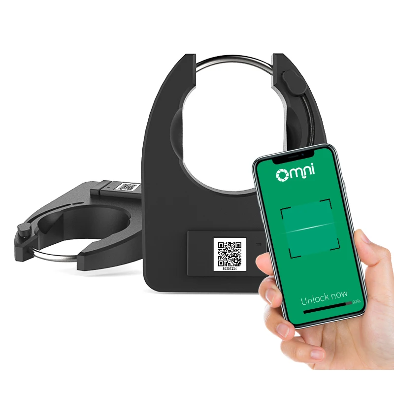 Быстрая разблокировка с помощью QR-кода черный цвет управление через приложение для телефона станция управления общим доступом Противоугонный велосипед удаленный замок