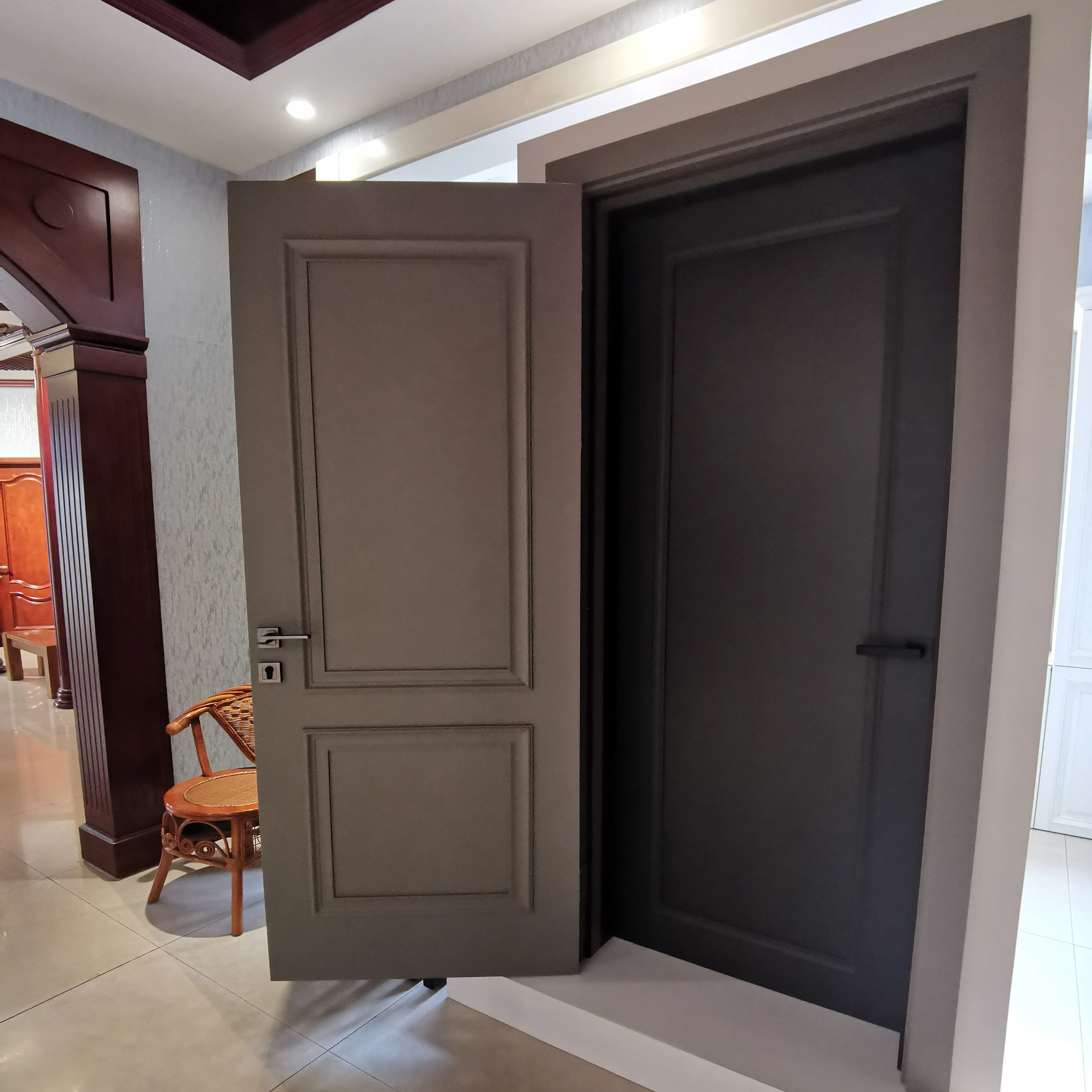 GTCO 850*2400*45mm Customized Size Honeycomb Paper Filling Melamine Wood Door for Apartment and Room Door