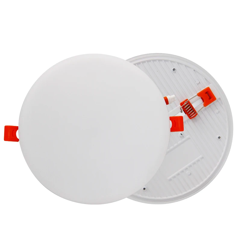 Aluminium skd adjustable suspended ceiling lighting round recessed 3d frameless 10w led panel light