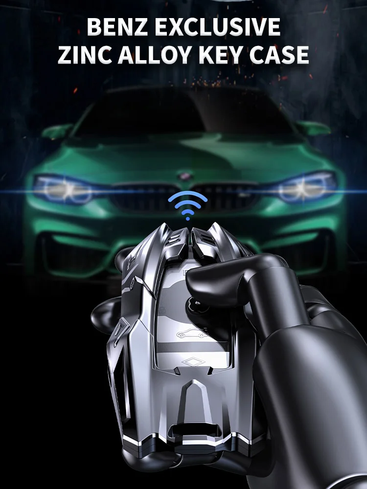 Key Fob Cover Case Keychain for Mercedes Benz CLA CLS CLK GLK GLA AMG GL ML SLK