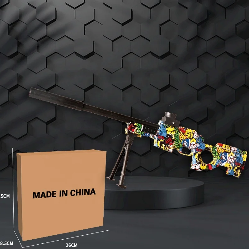 2024 New Electric Plastic Manual Rifle Bullet Toy Gun AWM Hk416d Boy Gel Bead Blaster Automatic 2-in-1 Toy Guns For Adults