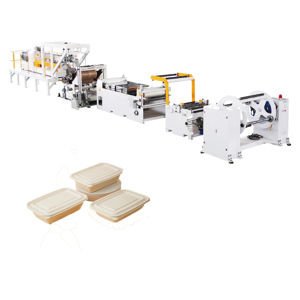 Environmentally friendly degradable tableware raw material PLA+ starch sheet extruder production line