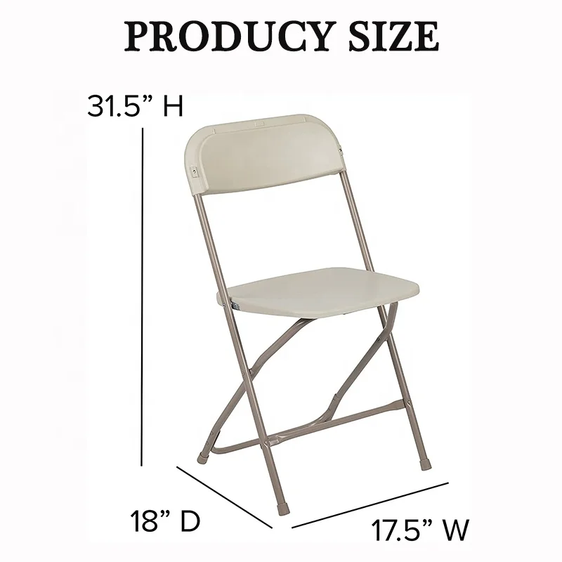 High Quality Wholesale Cheap, Events Chair Lightweight Portable White Plastic Folding Chairs For garden Outdoor Wedding Party/