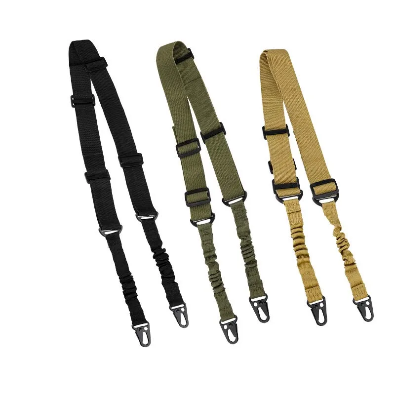 Unisex Outdoor Activities Two Point Sling Tactical Safety Adjustable Strap with Alloy Hook Buckle