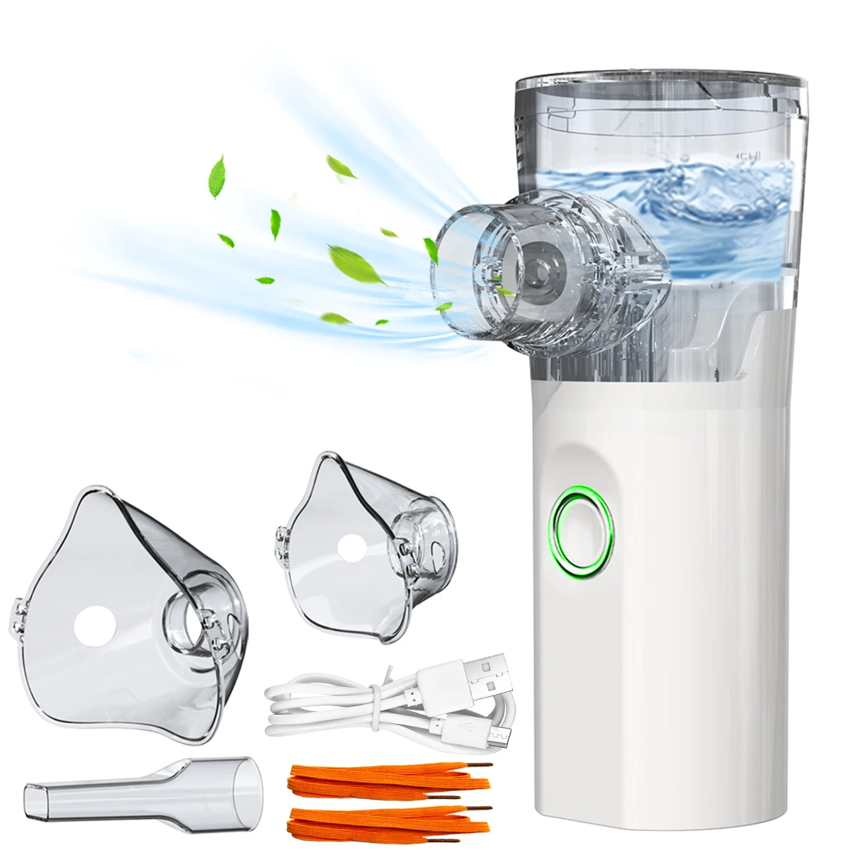 CE Kids New Mesh Nebulizer Large Capacity Quieter More Delicate Transparent Cup Battery/USB with Mouthpiece Adults Mask