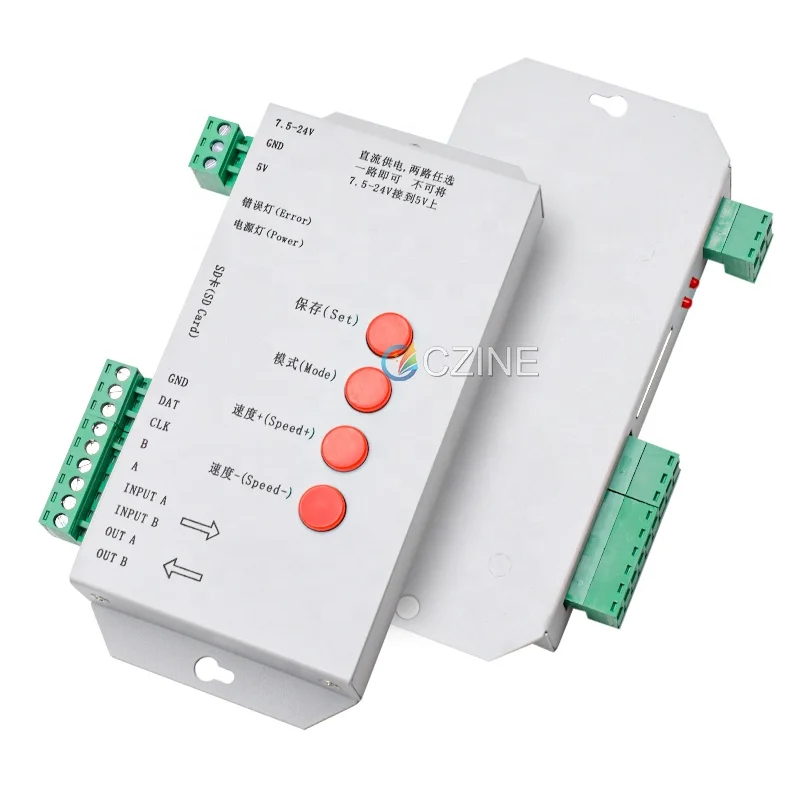 LED controller DC5-24V 256G RGB for WS2801 WS2811 WS2812B LPD6803 SD Card T1000S led Pixels Controller