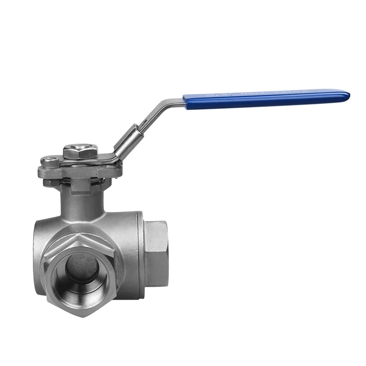 SS 304 Stainless Steel Sanitary 3 Way Ball Valve T Port Ferrule Type Tri Clamp