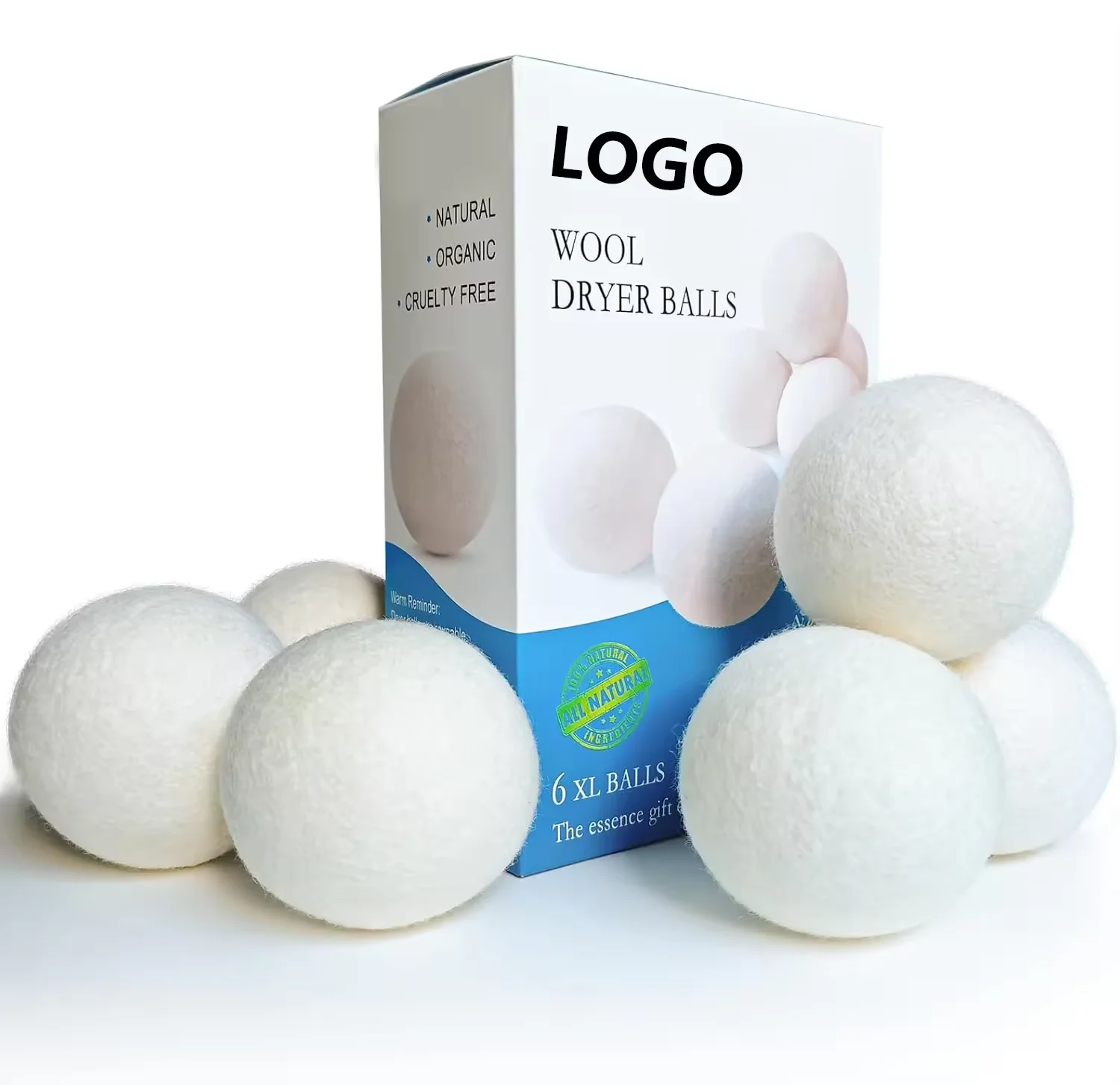 Best Selling Products 2025 New Trending in USA FBA private label Organic Wool Dryer Balls for Laundry Washing Machine