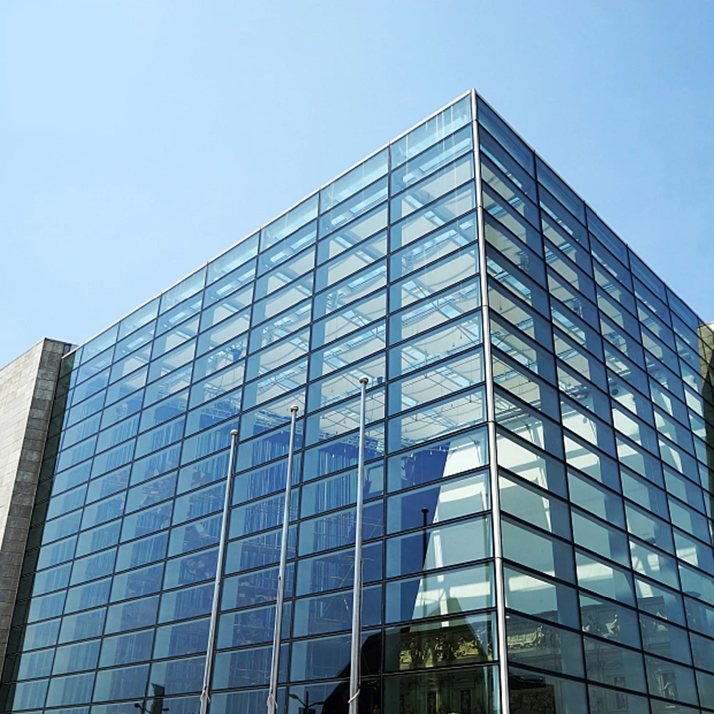 Aluminum alloy energy saving soundproof reflective low-e insulated glass curtain wall