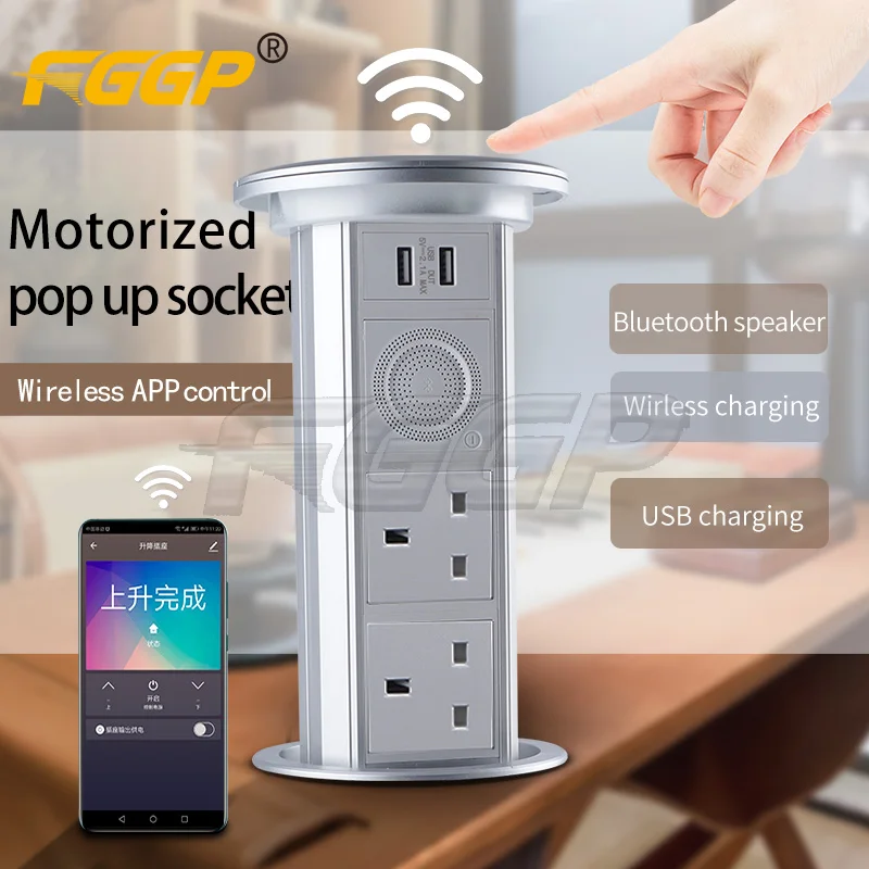 Kitchen Tabletop Countertop Worktop motorized Pop Up  socket Power Tower Electrical Outlet Cooker Socket/ tower socket uk eu