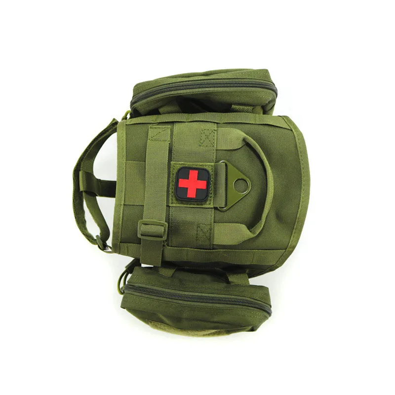 Tactical Pet Vest Military-style Police Style Harness Bag Set for Dog Removable Bag Anti Blast Nylon Harness Attachable Bags