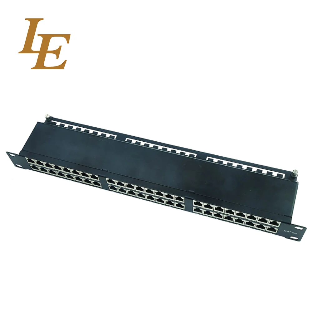 LE 1U FTP 48 port patch panel with cable managament CAT6