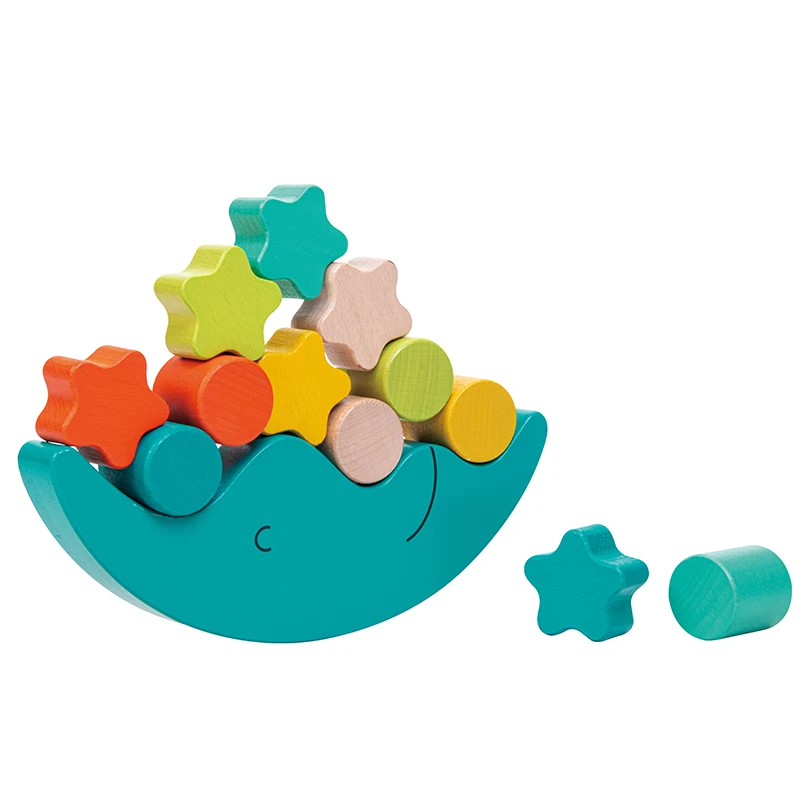 High Quality in stock Montessori Star and Moon Balance Educational Sorting and Stacking Toys for Babies