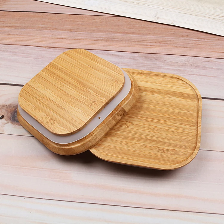 Stackable Square High Borosilicate Glass Storage Jar Bamboo Lid