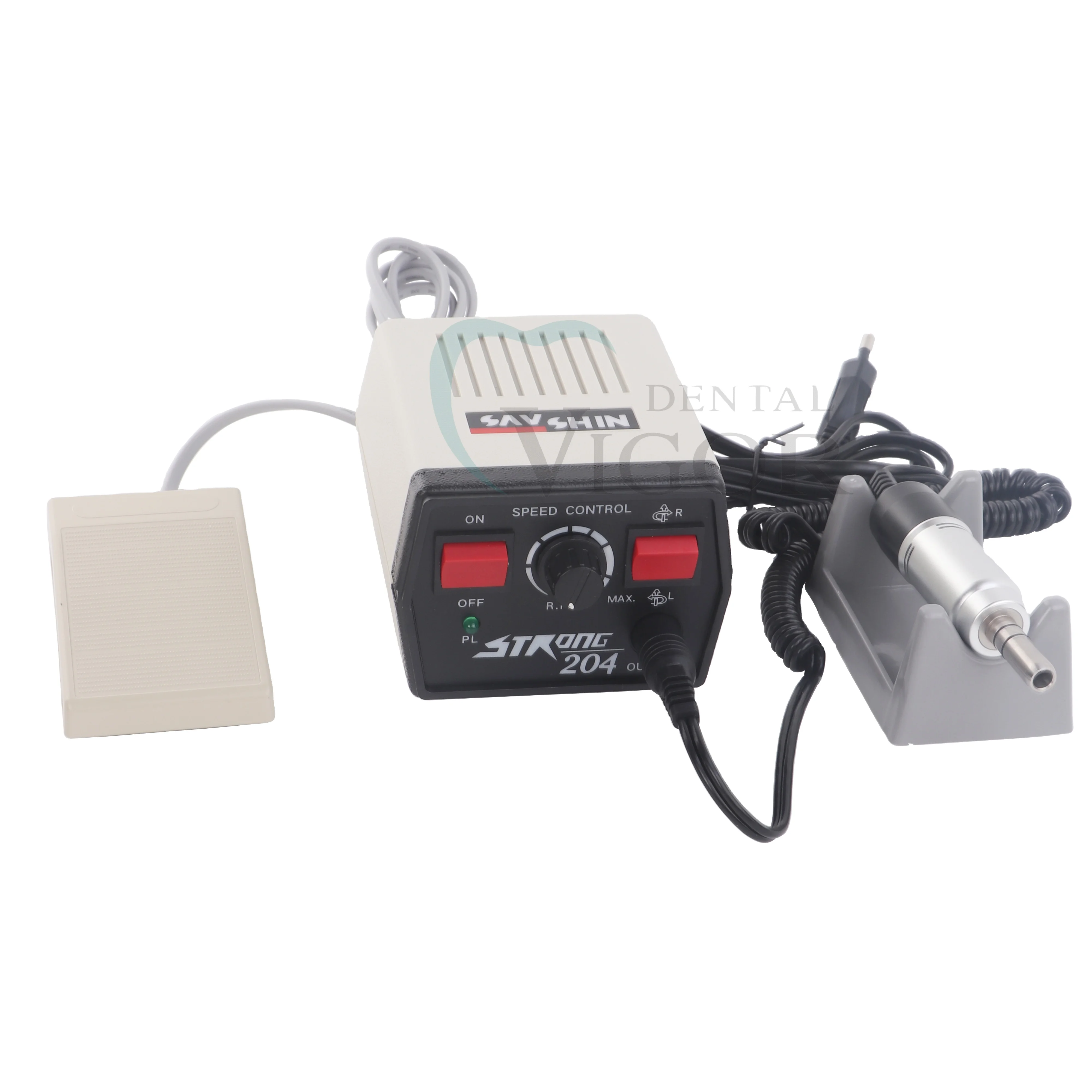 Dental Lab Strong 204 Electric Micromotor Machine Motor E TYPE Handpiece for Polishing sculpture polisher 35,000RPM