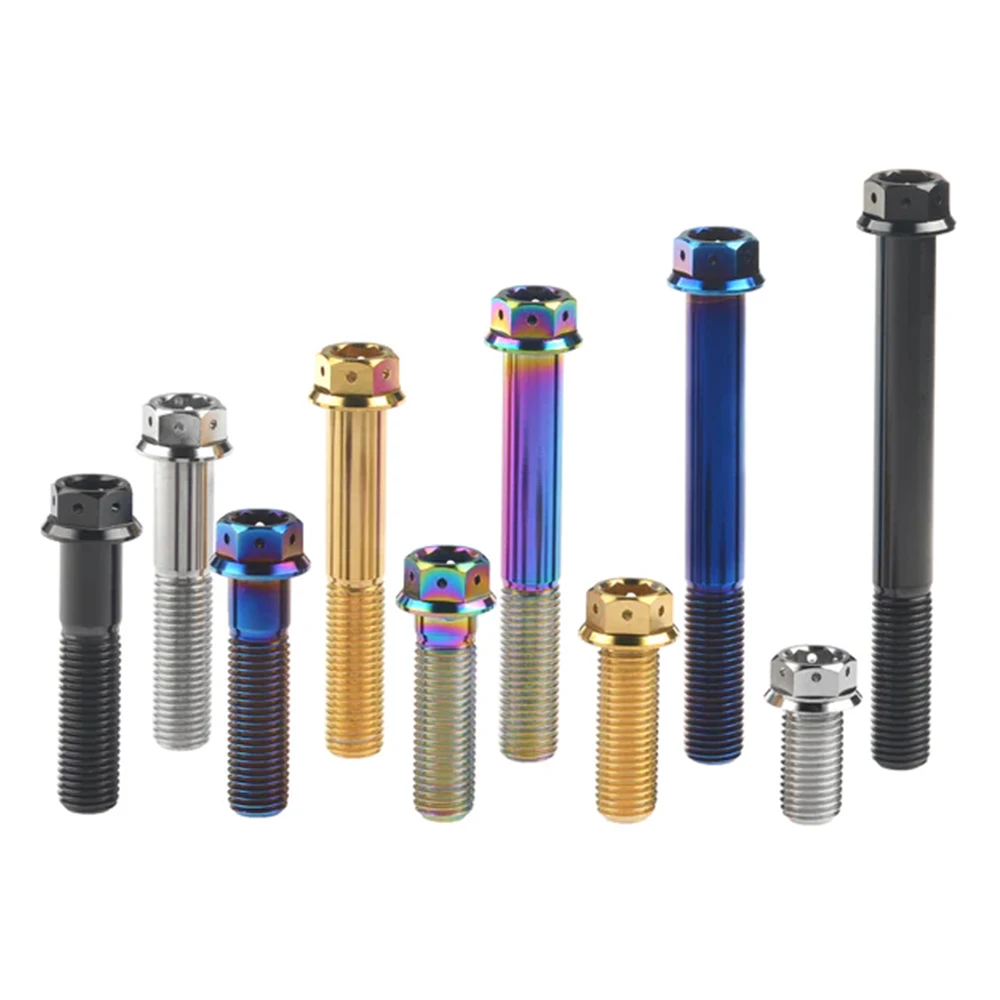 Custom M6 Color Titanium Rc Self Tapping Allen Torx Hex Screw Bolt M3 M5 M6 Flat Countersunk Motorcycle Titanium Screw