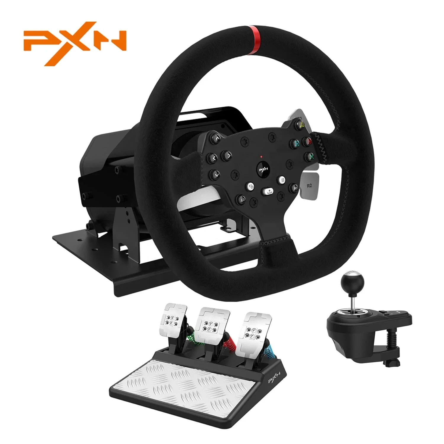 PXN V10 next level playstation steering wheel force feedback driving racing game simulator for ps4, xbox series x, pc