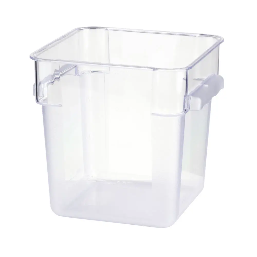 8Liter/ 7Quart Square Plastic PC PP Polycarbonate Clear Ingredient Box Food Storage Container