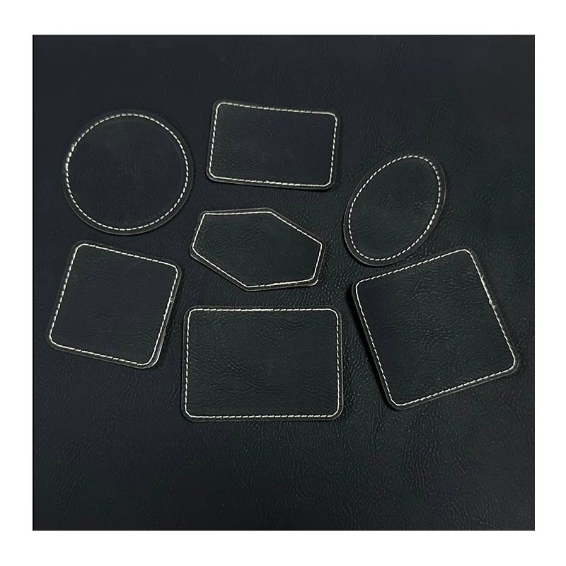 12X18 Inches Pu Leather Sheets Thick Premium Laserable Leatherette For Cloth Labels With Gray Back