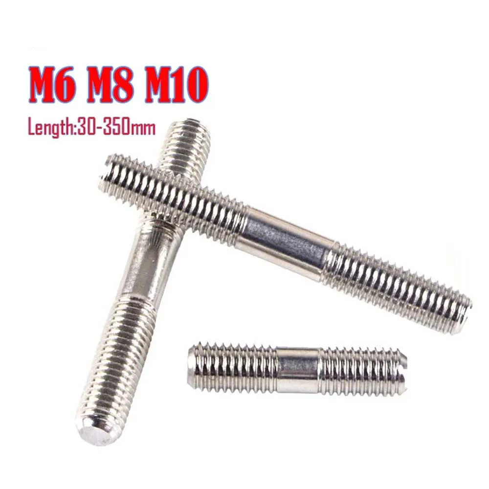 TOBO High Strength Stud Both End M3 M5 M10 Stainless Steel Stud Double Head Threaded End Stud Bolt DIN901