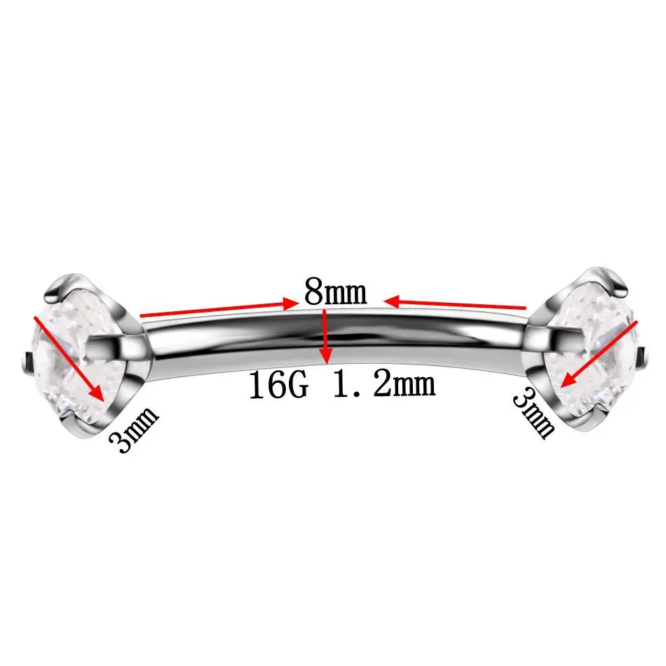 Hot trend mini diamond lip stud stainless steel jewelry piercing eyebrow studs nose ring wholesale