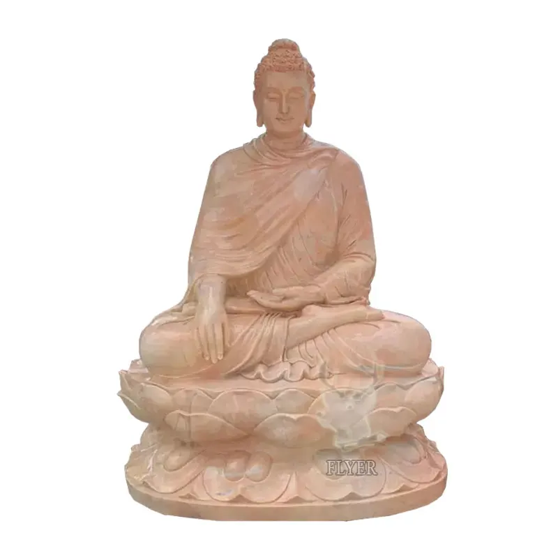 Outdoor Stone Carving Natural Green Marble Sculpture Garden Buddha Statue Large Marble Buddha Sculpture