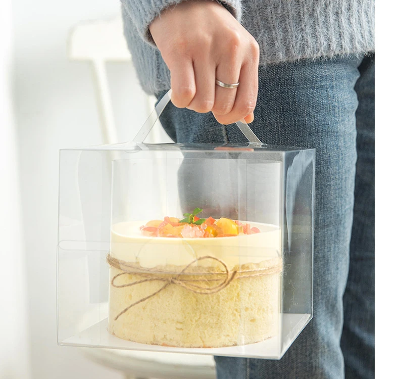 vinyl Cupcake musse pet Boxes With Handle Sweet Treat Box