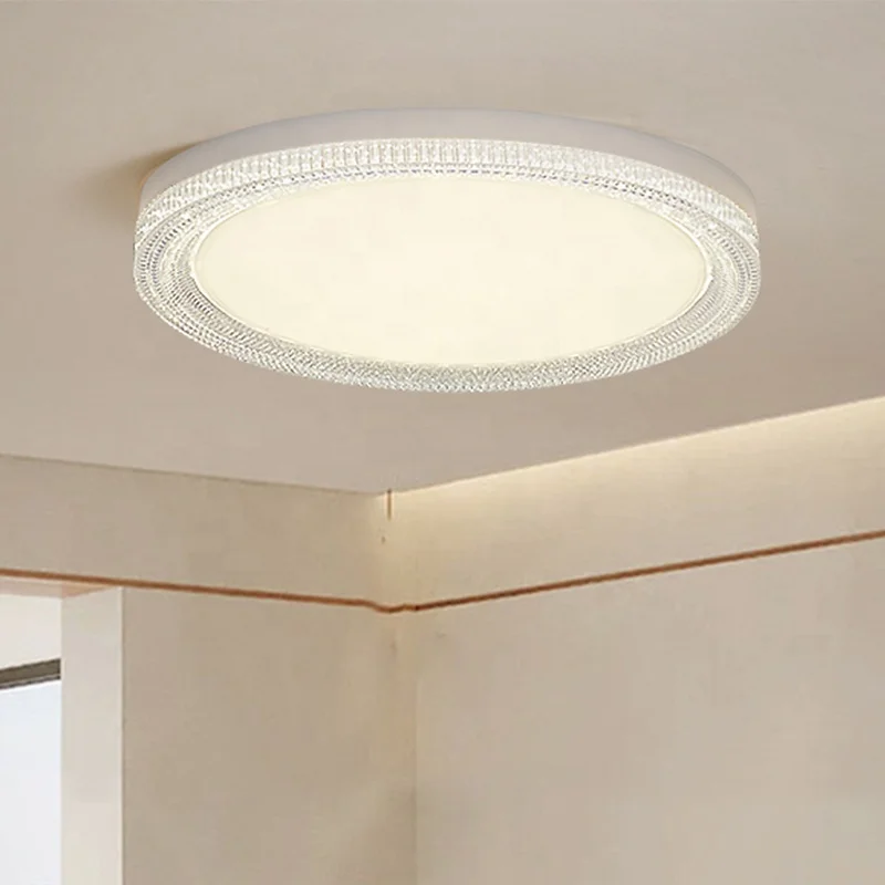 Modern Nordic LED Panel Lights Minimalist Crystal Acrylic Ceiling Light Fixture for Bedroom and Living Room