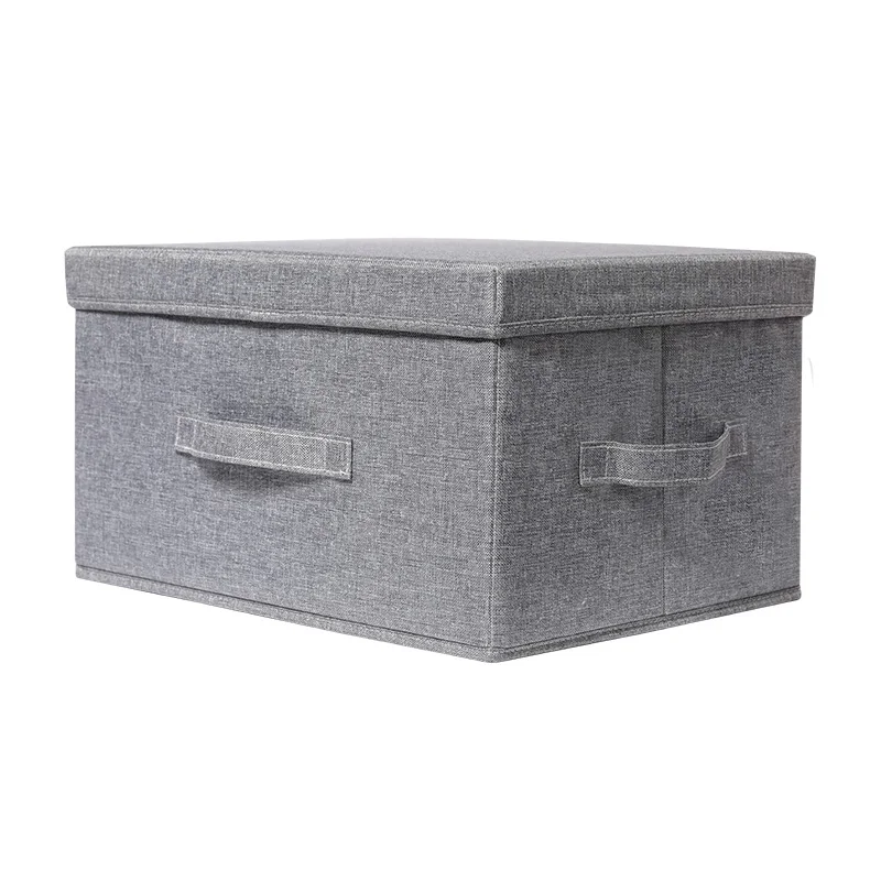 Polyester Fabric Covered Waterproof Decorative Box Home Clothes Bins Storage Box